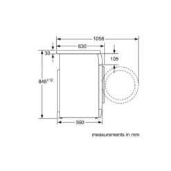 Kích thước của Máy giặt Bosch WAS24468ME
