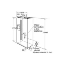 Tủ lạnh Bosch KAN58A75 3 Kích thước của Tủ lạnh Bosch KAN58A75