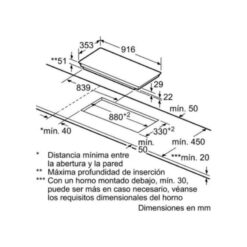 Kích thước của Bếp từ Bosch PXC275FC1E