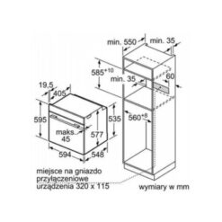 Lò nướng Bosch HBG675BB1 3 Kích thước của Lò nướng Bosch HBG675BB1