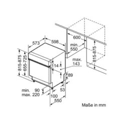 Kích thước Máy Rửa Chén Bát Bosch SMI46KS00E