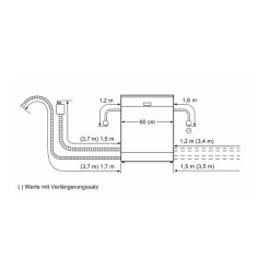 Kích thước lắp đặt máy rửa chén bát Bosch SMI88TS01E