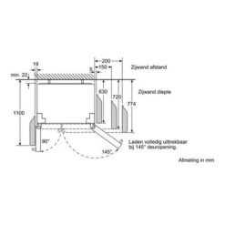 Tủ lạnh side by side Bosch KAI90VI20 4 Kích thước tủ lạnh side by side Bosch KAI90VI20