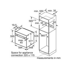 Kích thước Lò nướng Bosch HBG633BS1A