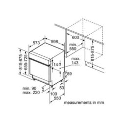 Kích thước Máy rửa chén bát Bosch SMI46MS03E
