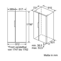 Tủ lạnh Bosch KAN92VI35 4 Kích thước tủ lạnh Bosch KAN92VI35