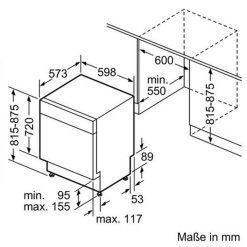 Kích thước máy rửa chén bát Bosch SMS50D48EU