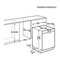 Kích thước máy rửa chén Bosch SMS46KI04E
