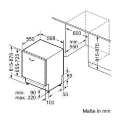 Kích thước máy rửa bát Bosch SMV88TX36E