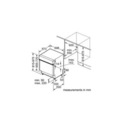 Kích thước của Máy rửa bát Bosch SMI69N45EU