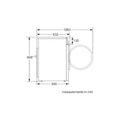 Kích thước của Máy giặt quần áo Bosch WAU28440SG