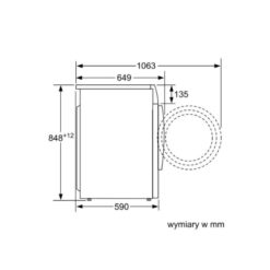 Kích thước của Máy giặt quần áo Bosch WVG30441EU