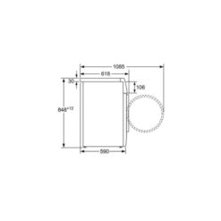 Kích thước của Máy giặt quần áo Bosch WVH30542EU