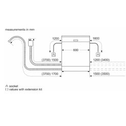 Kích thước máy rửa bát Bosch SMS2HAI12E