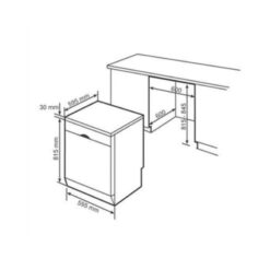 Kích thước máy rửa bát Bosch SMS6ECW57E Serie 6
