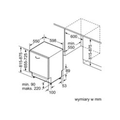Kích thước máy rửa bát Bosch SMV4EVX10E