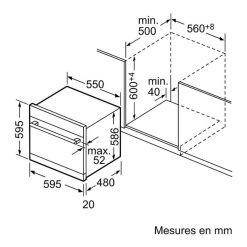 Kích thước máy rửa bát âm tủ Bosch SCE52M75EU Serie 6