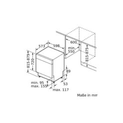 kích thước Máy rửa bát Bosch SMU6ZCS49E Serie 6