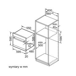 Thiết kế lắp đặt của máy rửa bát âm tủ Bosch SCE52M75EU Serie 6