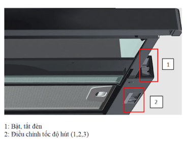 Bảng điều khiển máy hút mùi Bosch DFT63CA61B