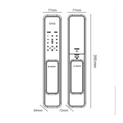 Kích thước khóa điện tử Bosch EL 600 EU