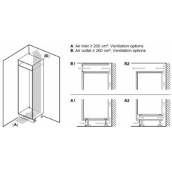 Tủ lạnh 2 cánh side by side 260 lít Bosch KIN86ADD0 8 Kich thuoc tu lanh tu lanh 2 canh side by side 260 lit bosch kin86add0