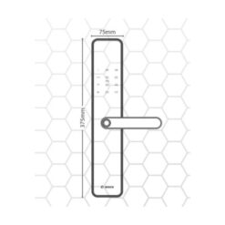 Khóa cửa vân tay Bosch ID40 EU Gray 3 kich thuoc khoa cua van tay bosch id40 eu gray 1